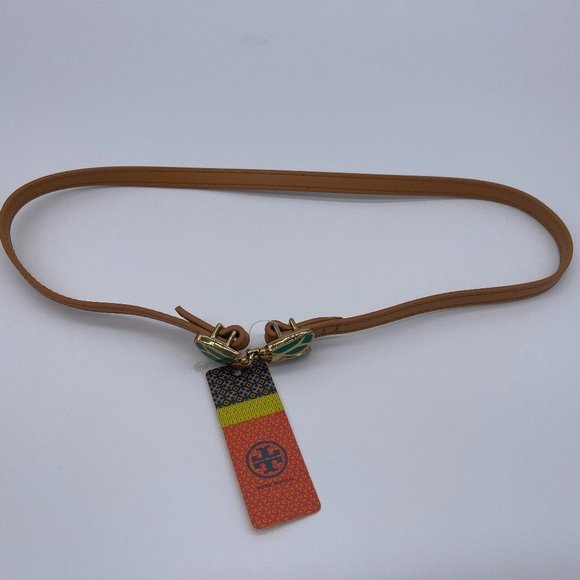Tory Burch Belt Kissing Flies Size S - 29" Brown L - Picture 3 of 12